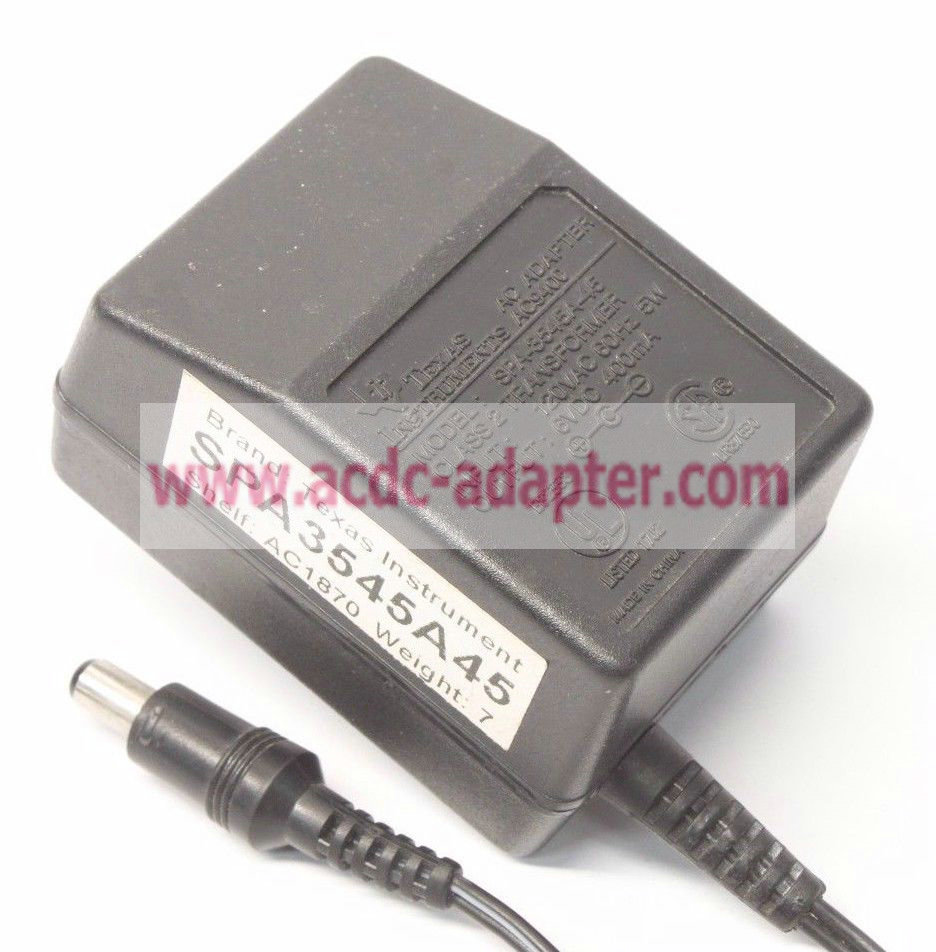 Genuine Texas Instruments SPA-3545A-45 6V 400mA AC DC Power Supply Adapter Charger